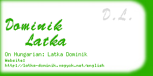 dominik latka business card